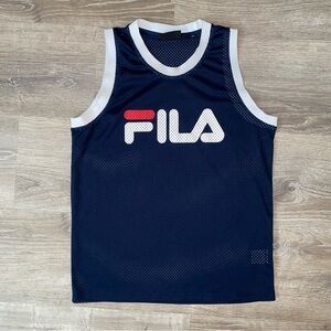 Fila Mesh Tank In Navy Blue